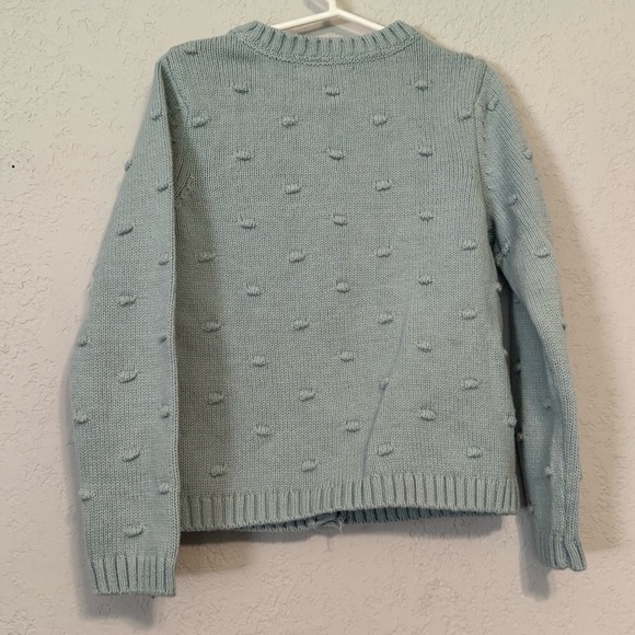 Kid's Tommy Bahama Mint Cardigan Sweater with Pearl Buttons - Picture 7 of 9
